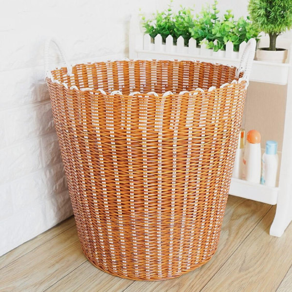Umber Rea Plastic Woven Basket For Storage Toy Frame Laundry Basket